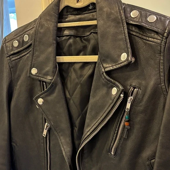 BLK DNM Black Leather Biker Jacket - Picture 8 of 8